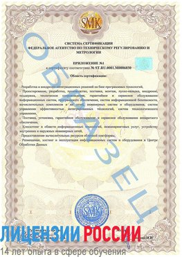 Образец сертификата соответствия (приложение) Вешенская Сертификат ISO 27001